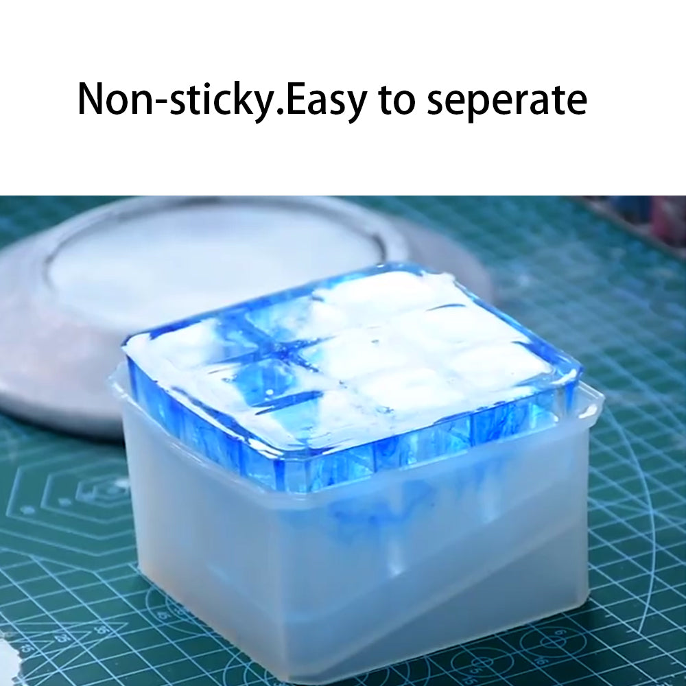 DIY Silicone Epoxy Resin Mold 2-Sizes Multi-Slot Organizers Casting Molds for