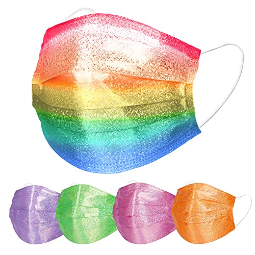 50-Pack Disposable Glamorous Glitter Printed Disposable 5 Patterns I