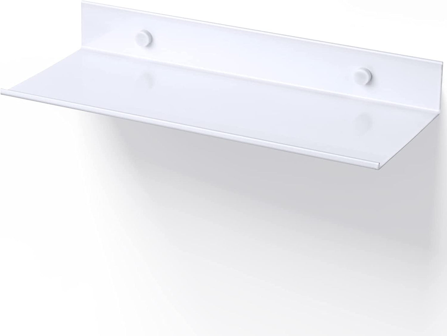 Aluminum Wall Mounted Floating Shelf Picture Ledge 11.7x4.6 Display (White)