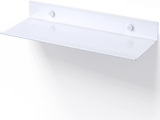 Aluminum Wall Mounted Floating Shelf Picture Ledge 11.7x4.6 Display (White)