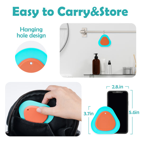 Mini Pet Hair Remover Triangular Silicone Lint Brush Dog Cat Hair Removal Device