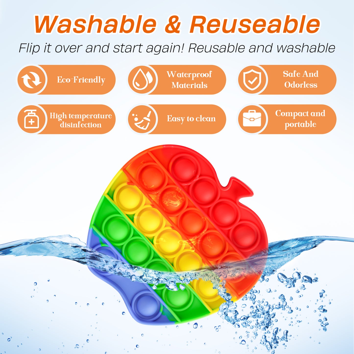 Fidget Pack 2PCS Push Pop Bubble Sensory Fidget Toys, for Special Needs Stress