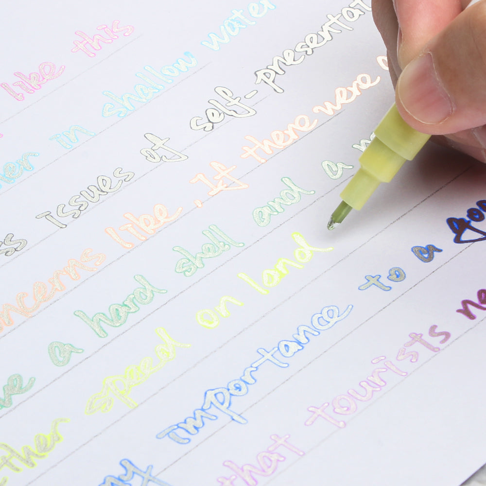 Super Squiggles Double Line Markers 8 Dream Color Self-outline Metallic Pens Hig