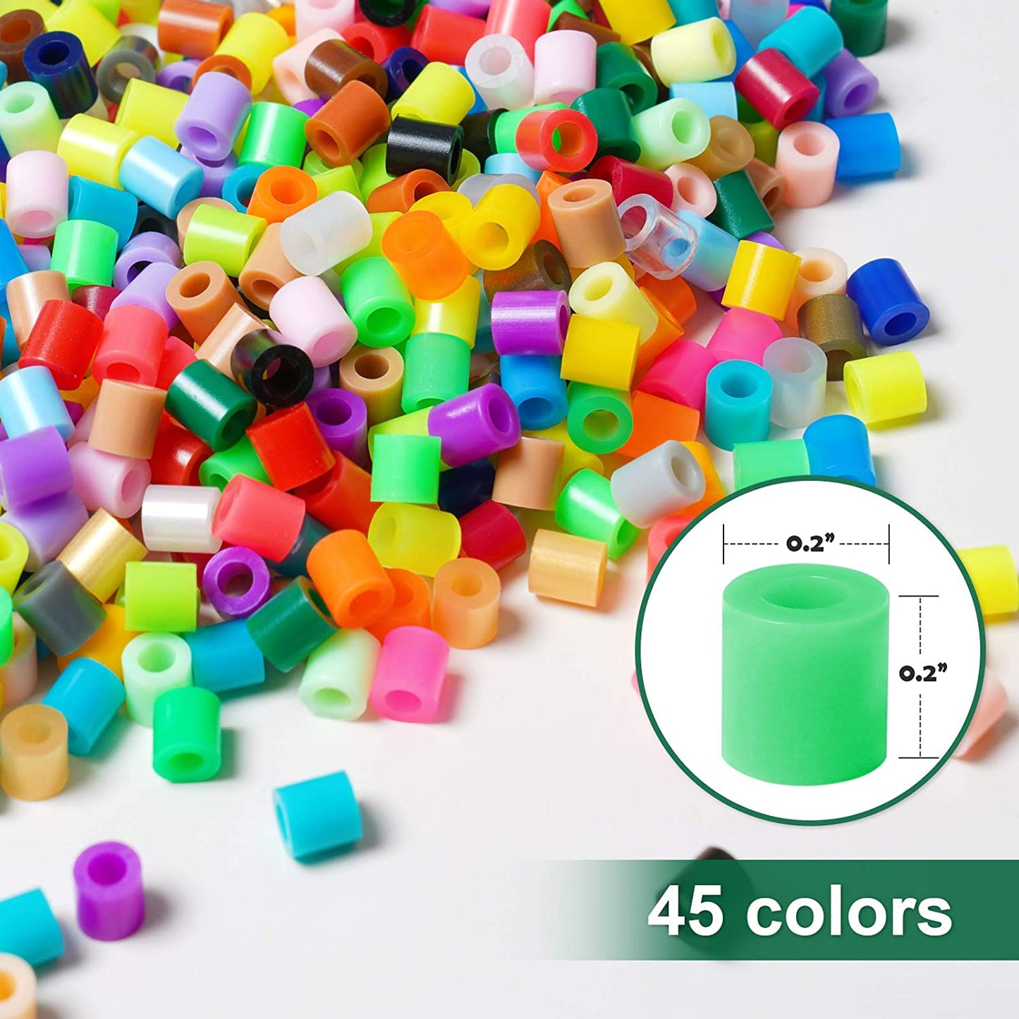 Fuse Beads 36000PC Value Pack 45 Colors Assorted Multicolor Craft Ironing Papaer