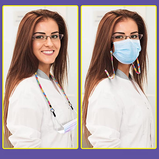 10PCS Adult Lanyards 13" Braided Polyester Strap Clips Ear Saver Handy Mask