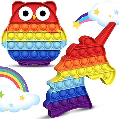 Fidget Pack 2-Pack Push Pop Bubble Fidget Sensory Toy, Fidget Toys for Stress