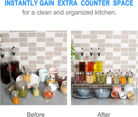 Stainless Steel Expandable Kitchen Storage Organizer Spice Rack Cabinet Organize