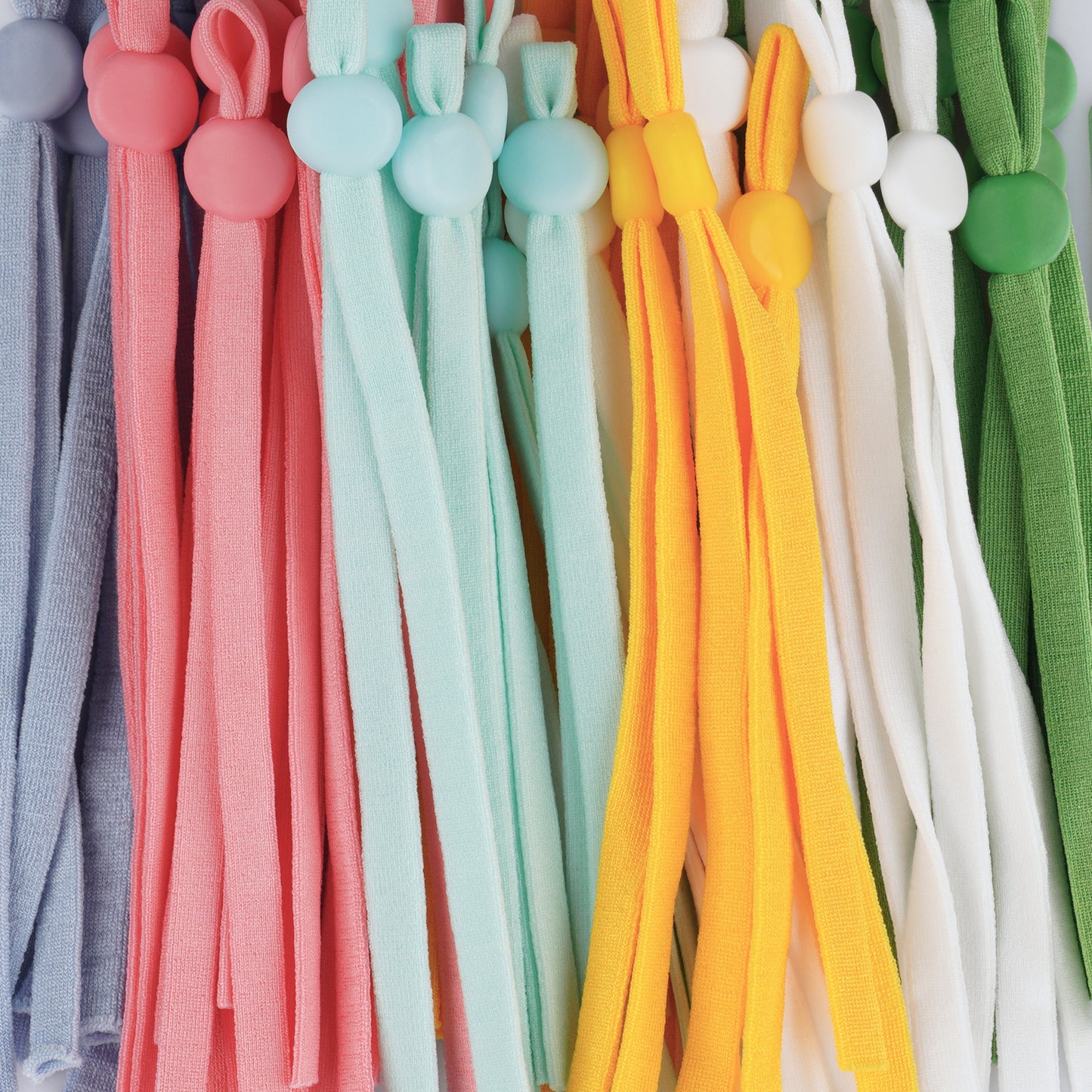 Elastic Band 60PCS 1/5?” Wide Adjustable 6 Assorted Colors Precut Cute + 35PCS