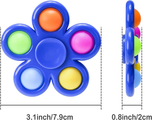 Fidget Pack 4PCS Bubble Fidget Spinners, 2-in-1 Push Pop Bubble Fidget, High-S