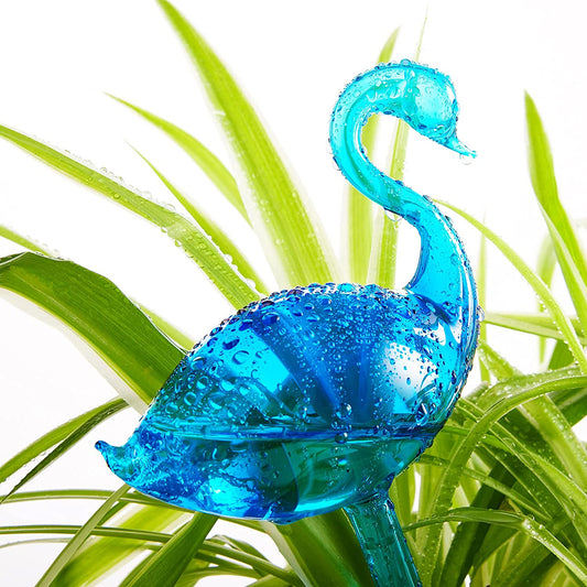 Self Watering Globes 2PCS Gradient Hot Blue Glass Aqua Automatic Plant Waterer