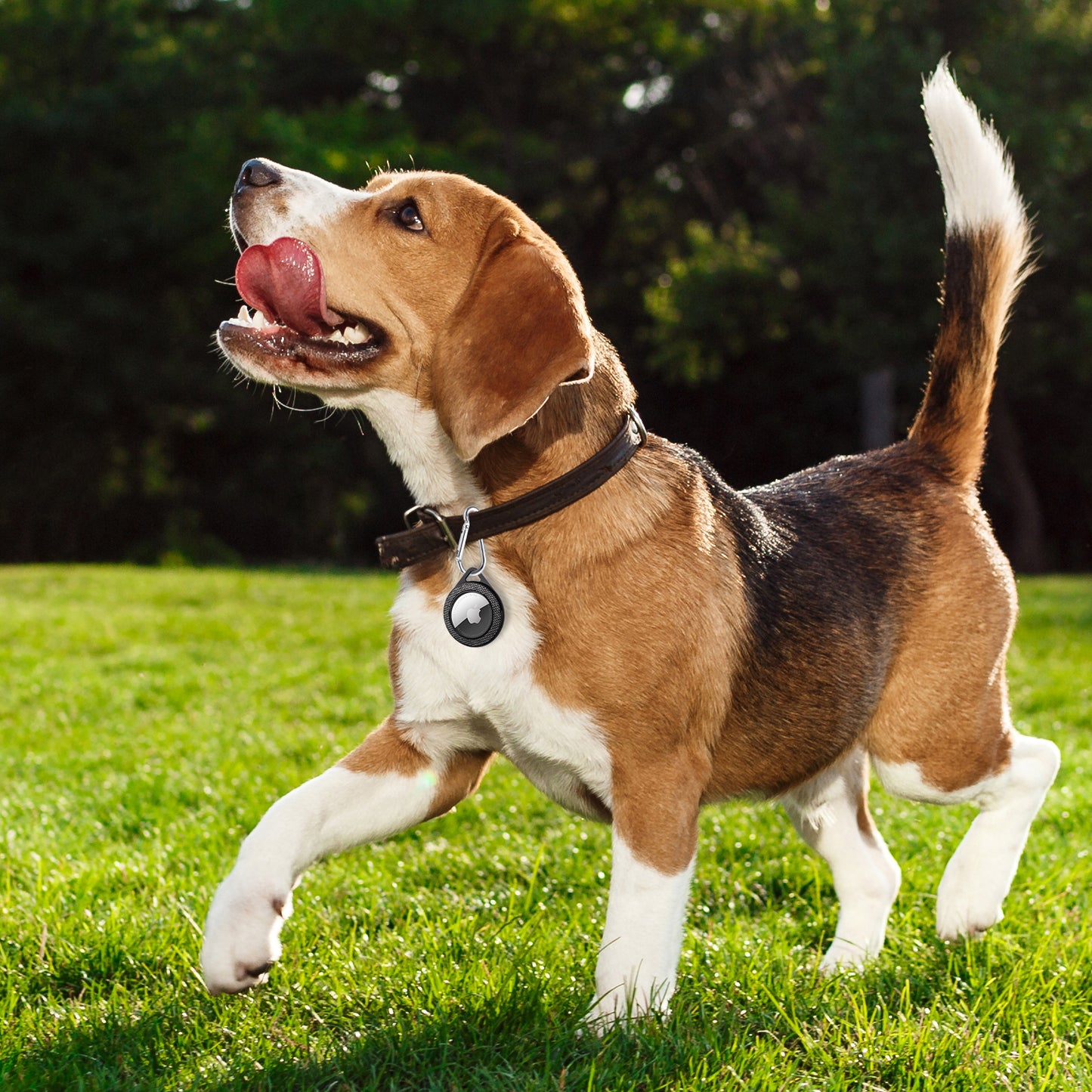 (Case Only) Flannelette Fabric Anti-Lost Protective Case for Apple AirTag (Grey)