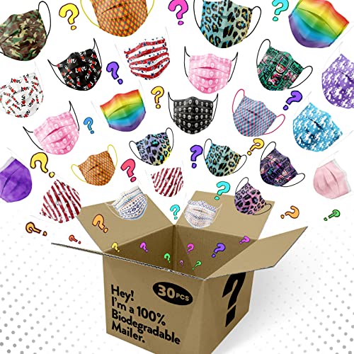 30PCS Disposable for Adults Assortment Box Mixed Patterns