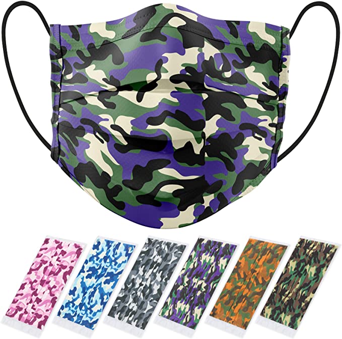 60PCS Camo Disposable Fashion Protection Covering 6 Colors Individually Sealed