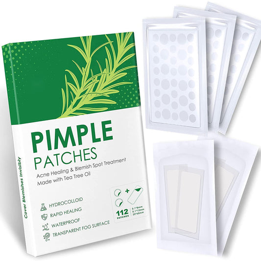 112PCS Tea Tree Oil Acne Pimple Patch 3 Sizes Absorb Hydrocolloid Spot Treatment