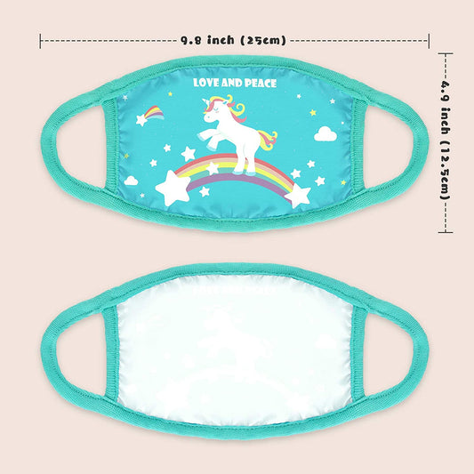 Kids Pure Cotton 3-Pack Cute Unicorn Whale Protective Cover Washable Reusable