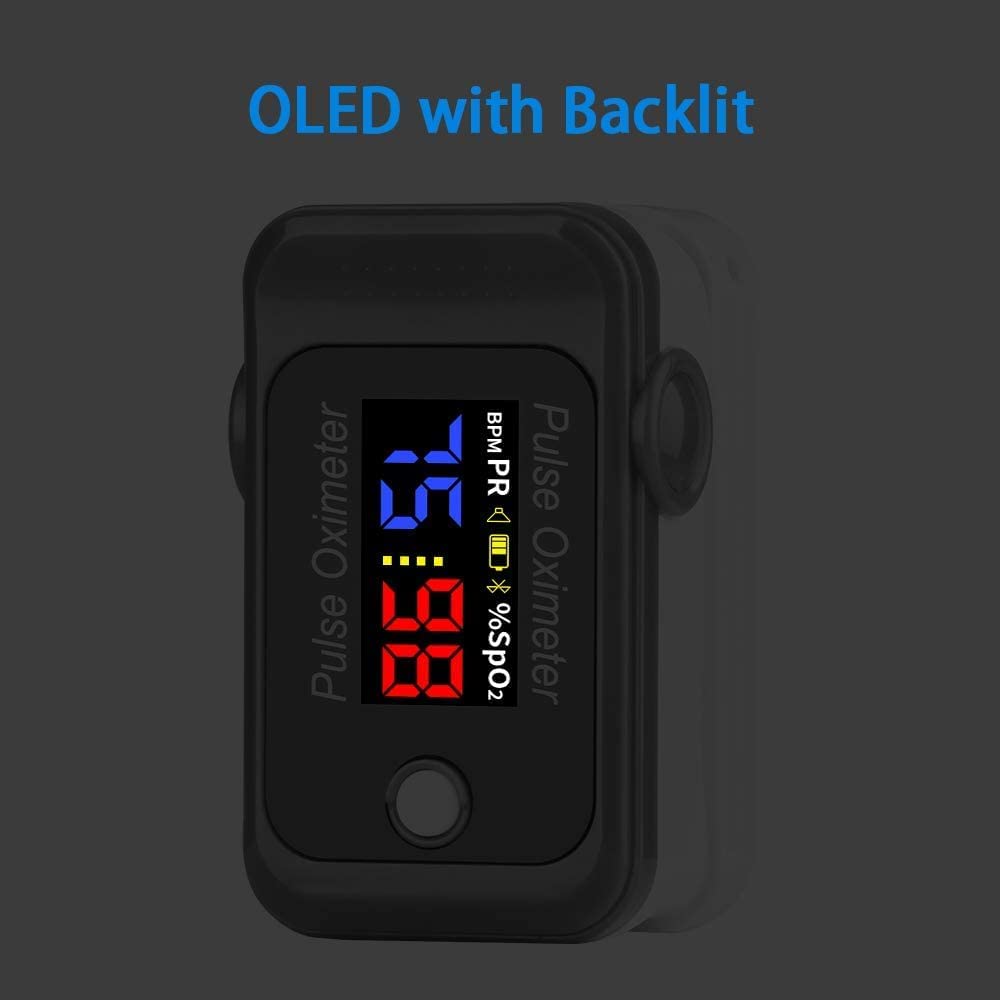 Bluetooth Fingertip Pulse Oximeter Blood Oxygen Saturation Pulse Rate Monitor