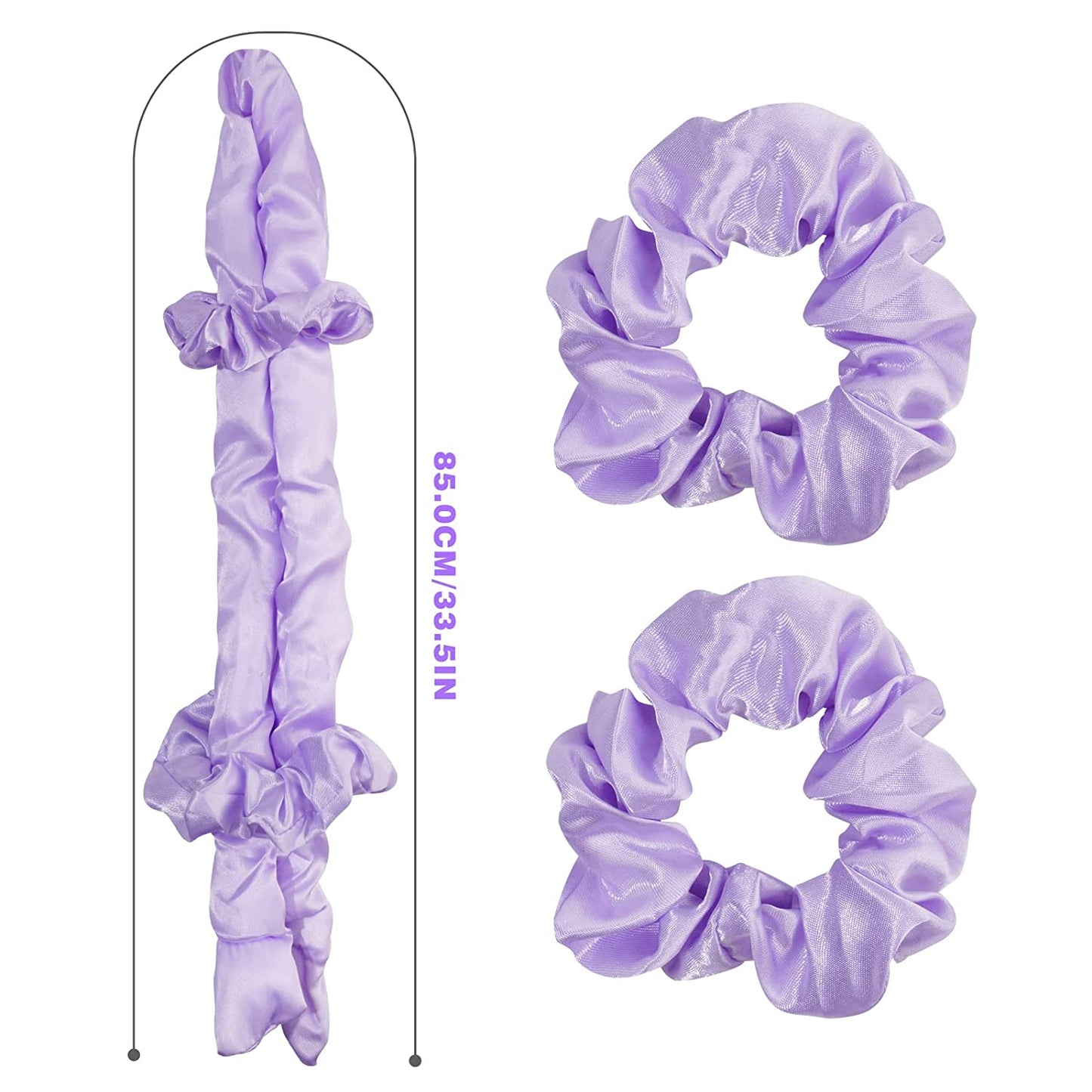 Hair Curlers Hair Curlers to Sleep In Heatless Curling Rod Headband (Purple)