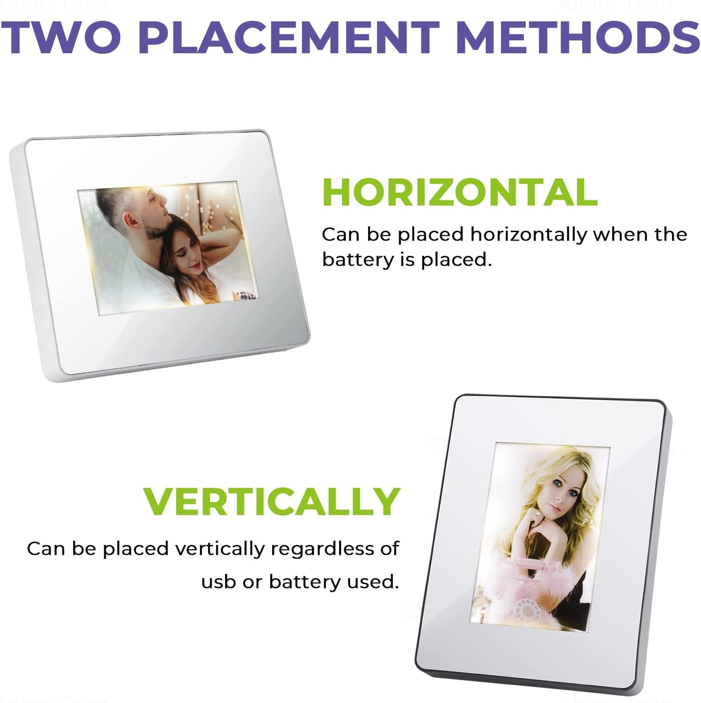Mirror Photo Frame 4 x 6 LED Light Photo Frame Creative Photo Frame Table Decor