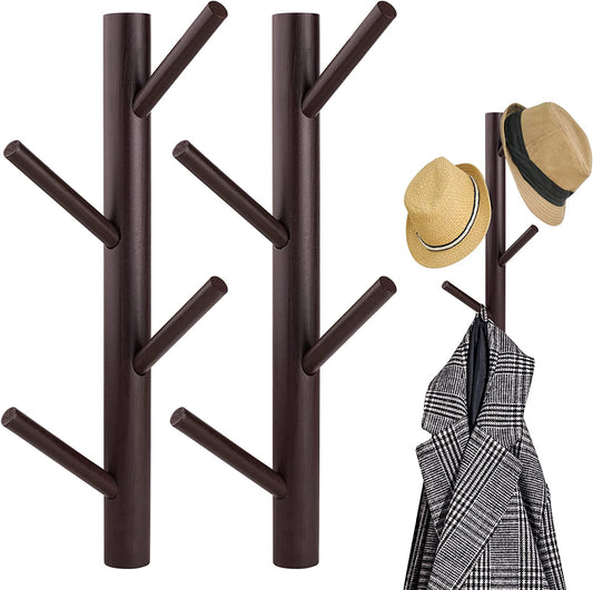 Branch Shape Decorative Wooden Coat Wall Mount Hook 2PCS Nordic Coat Rack Hanger