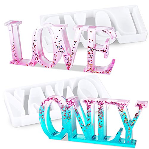 3D Word Sign Soft Silicone Molds Epoxy Resin DIY Casting Handmade Project Decora