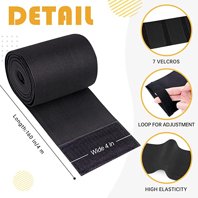 Waist Trainer Women Plus Size Snatch Me Up Bandage Wrap 13FT/4M Adjustable Black