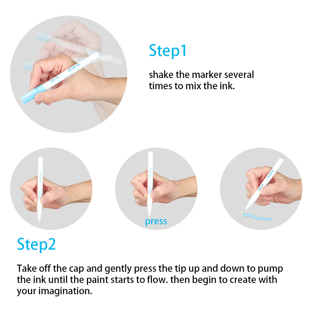 Super Squiggles Self-outline Metallic Markers, SuperSquiggles Double Line Pen Gi
