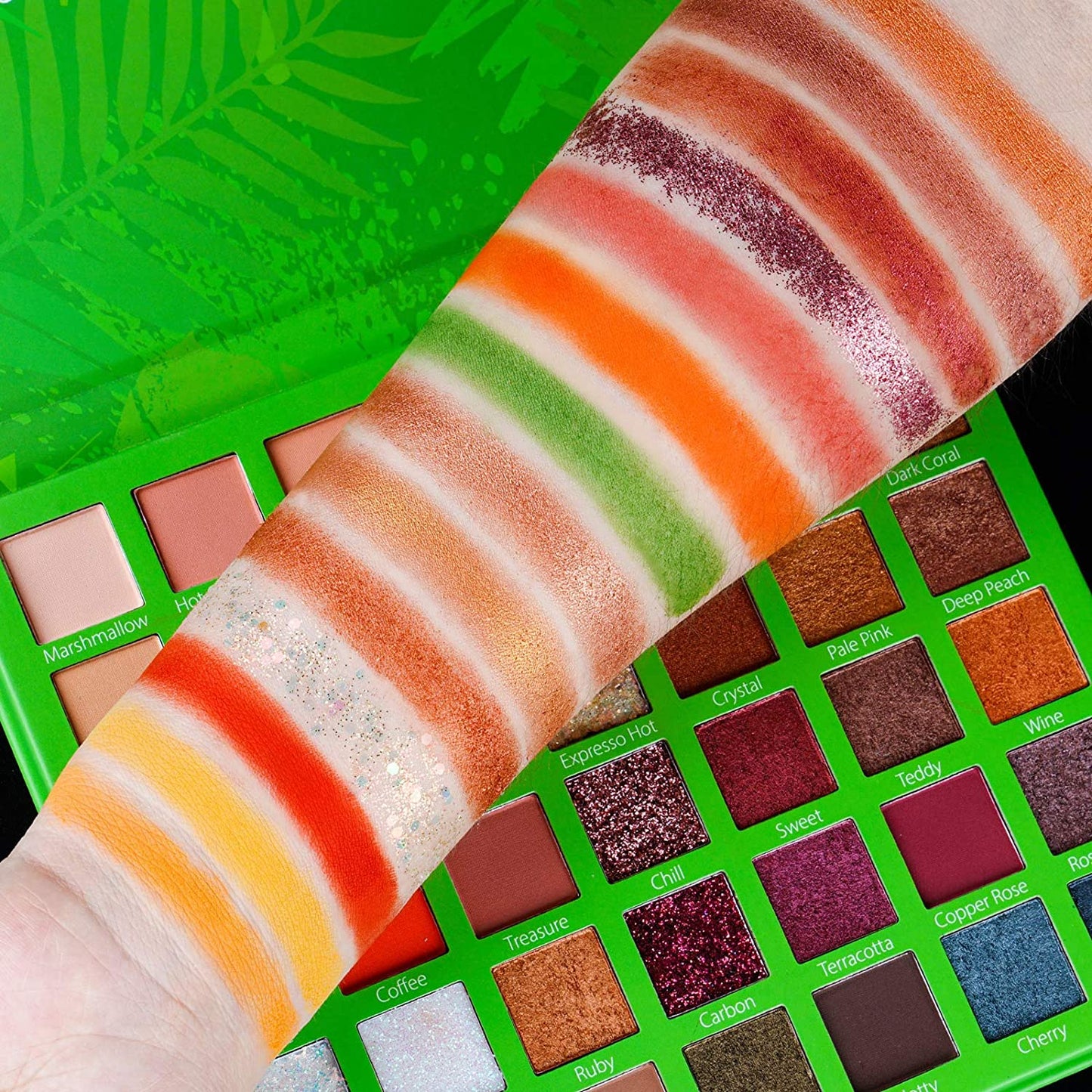 Aphlos 42 Shades Eyeshadow Palette Colorful Rainforest