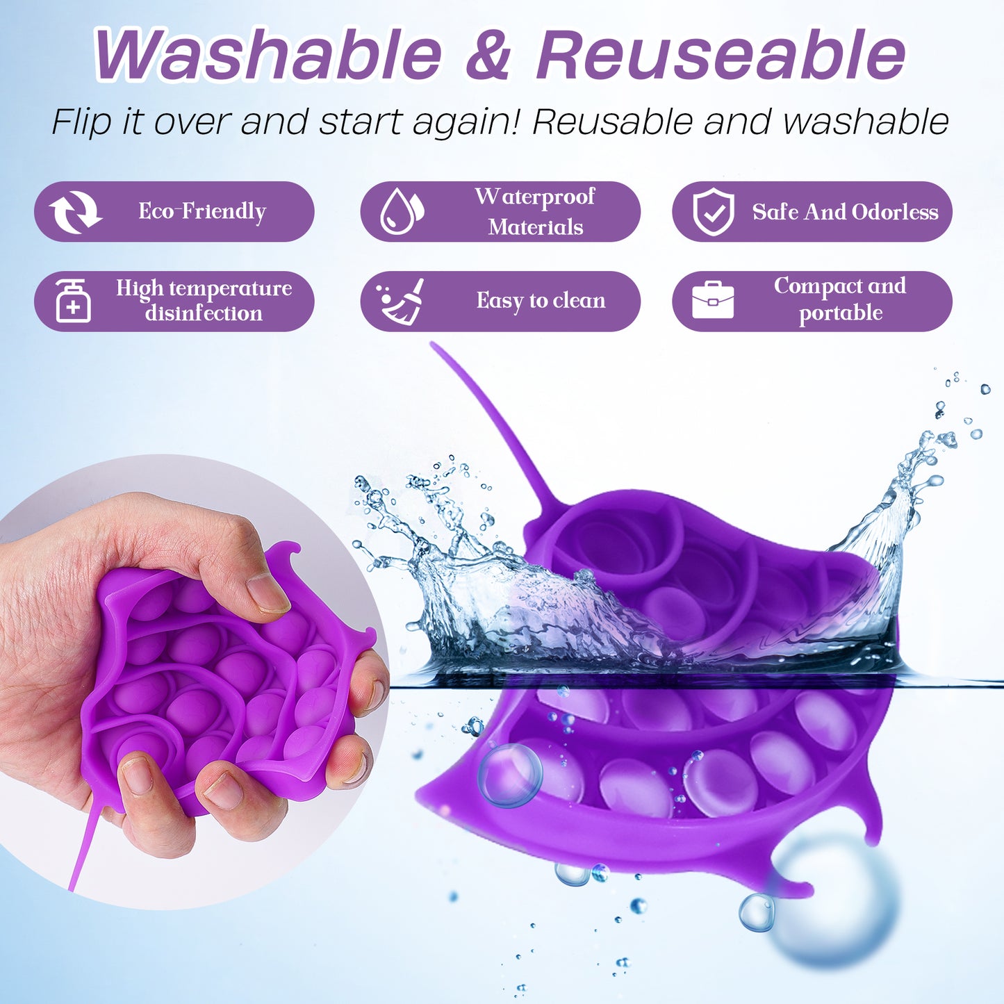 Stingray Push Pop Bubble Fidget Sensory Toy Mini Stress Reducer Fidget Toy for