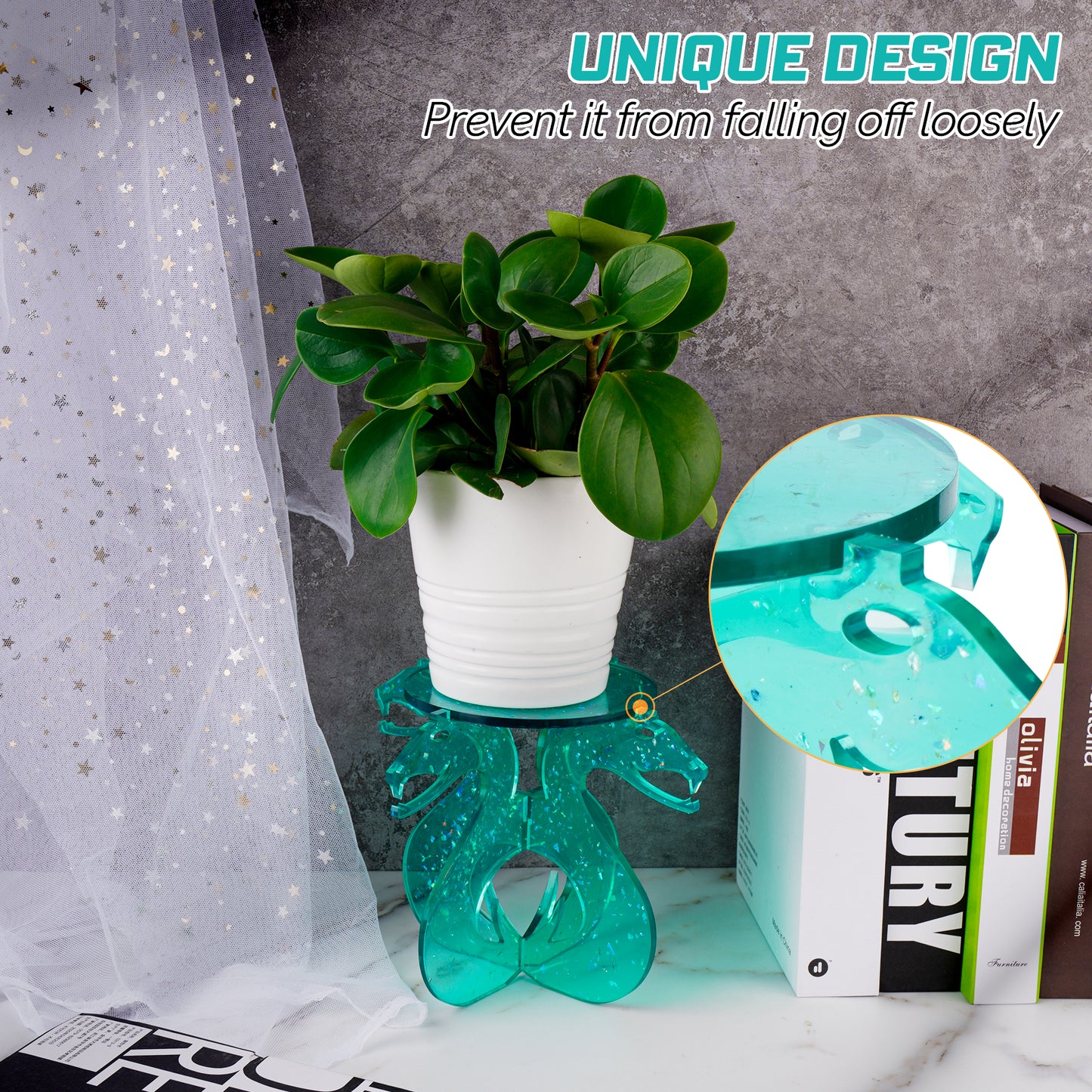 Snake Planter Display Stand DIY Epoxy Resin Casting Silicone Rack Display Molds