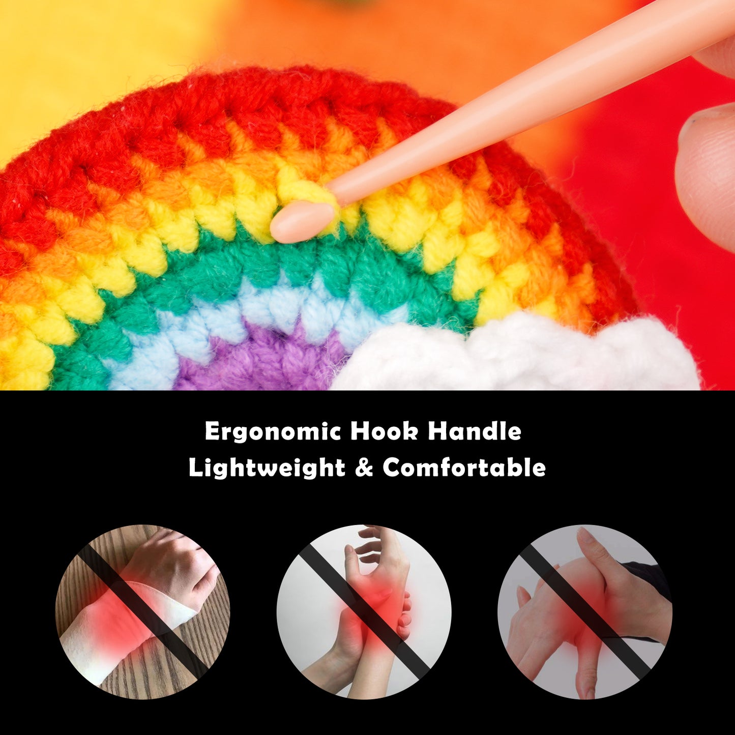 Crochet Hook Set Epoxy Resin DIY Casting Silicone Mold Kit 3-10mm 10 Sizes Han