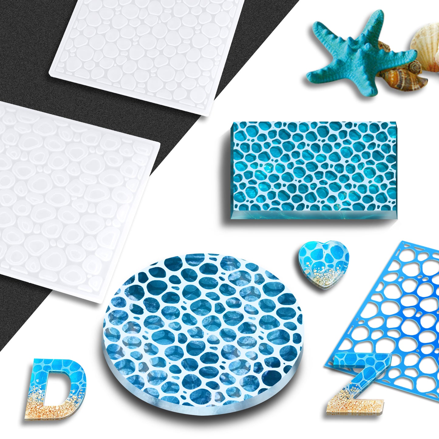Water Ripple Effect for Resin Molds, DIY Silicone Epoxy Casting Thin Flexible
