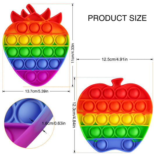 Fidget Pack 2PCS Push Pop Bubble Sensory Fidget Toys, for Special Needs Stress