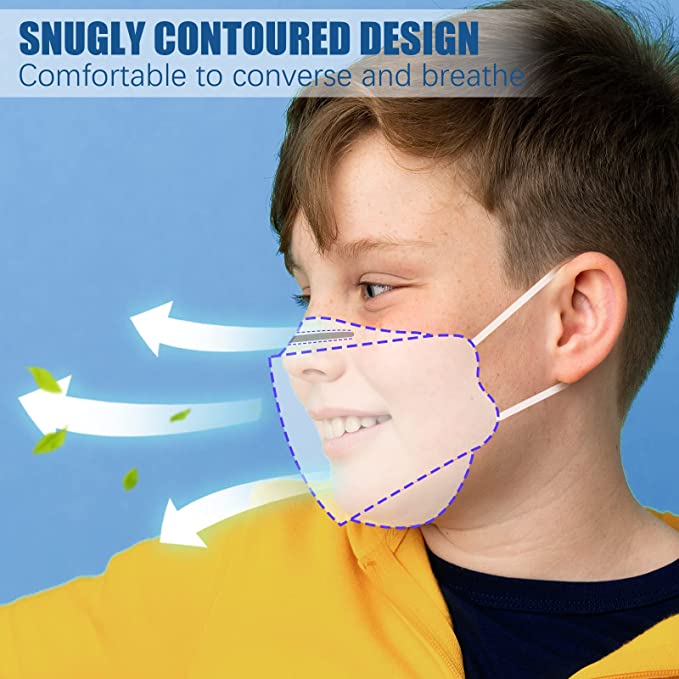 50PCS Disposable Kids Solid Color Fish Shape for Boys and Girls (5 Candy Colors)