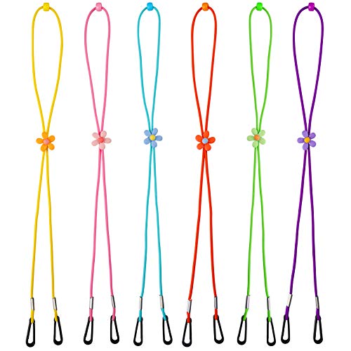 6-Color Pack 13" Long Round Nylon Elastic Adjustable Length Ear Loop Extender L