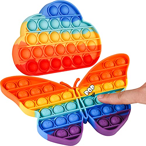 Fidget Pack 2-Pack Push Pop Bubble Fidget Sensory Toy, Fidget Toys for Stress