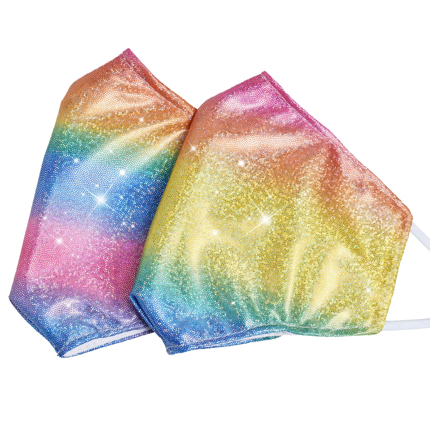 (2 Masks+10 PM2.5 Filters) Fashion Protective s Rainbow Gradient Glitte