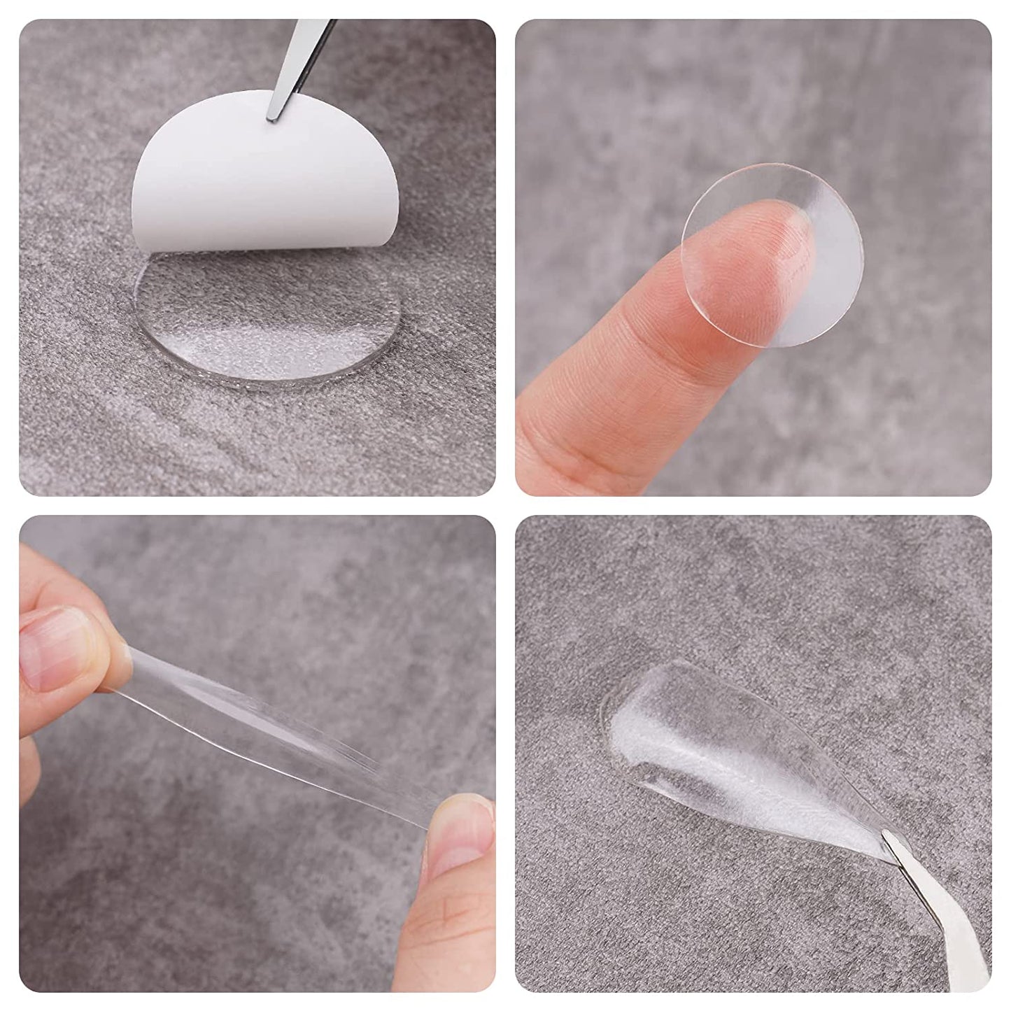 Double-Sided Acrylic Adhesive Dots 210PCS 0.79"/20mm Round Transparent Stickers