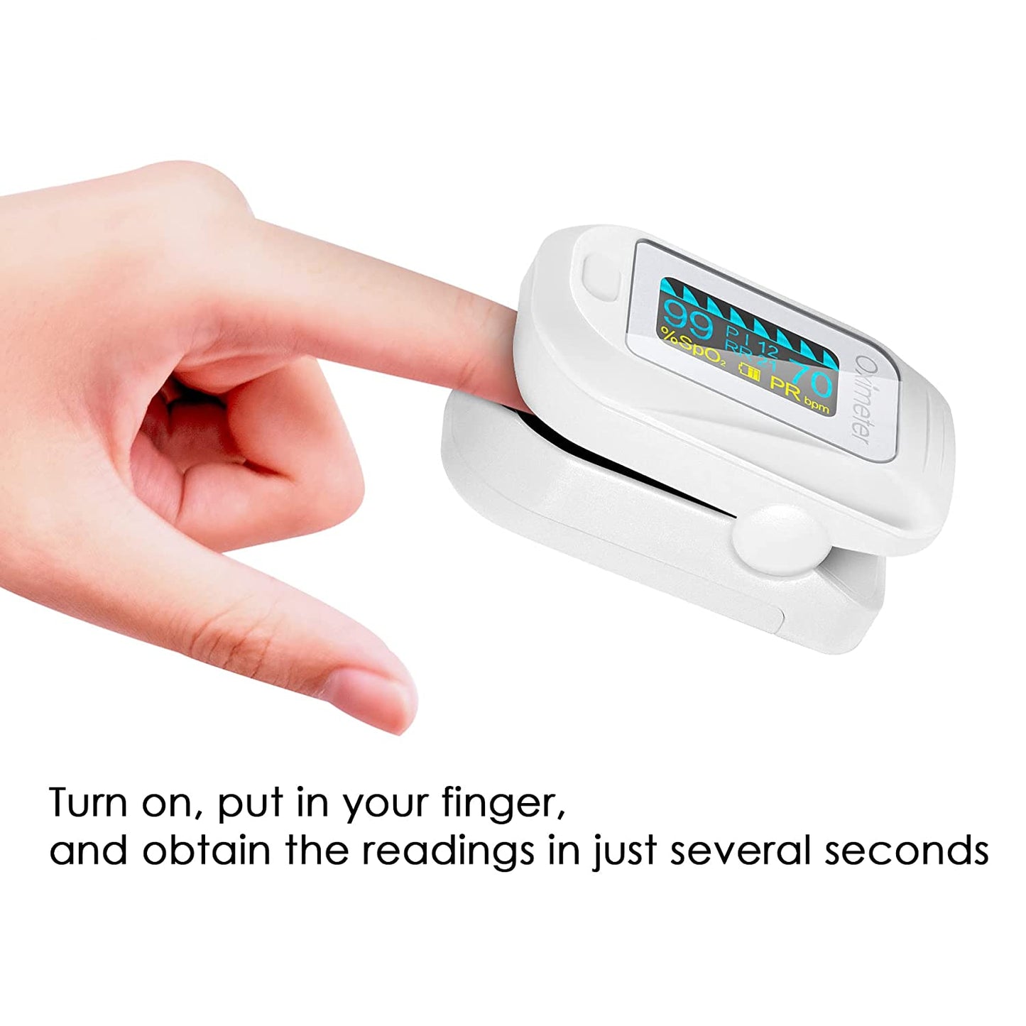 Fingertip Pulse Oximeter Blood Oxygen Saturation Perfusion Pulse Respiratory