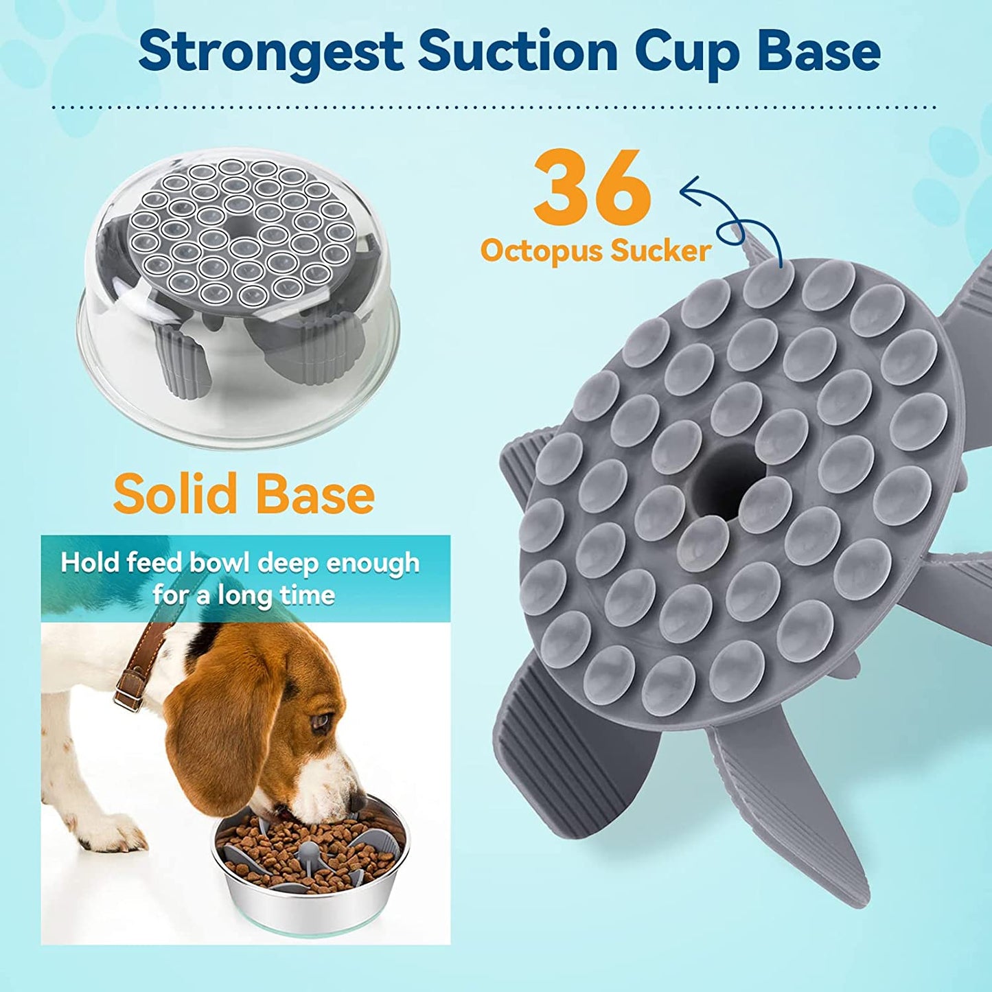 Slow Feeder Dog Bowl Insert Spiral Suction Cup Ideal for Small Medium Large Dogs
