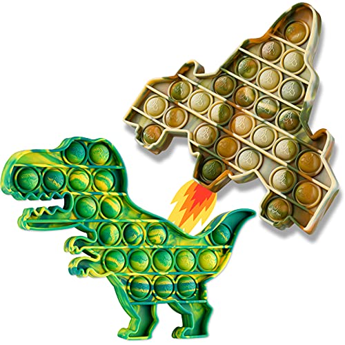 Fidget Pack 2PCS Push Pop Bubble Fidget Sensory Fidget Toys for Stress Relief