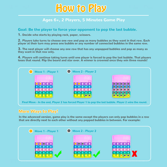 2PCS Silicone Keyboard & Calculator Bubble Push Popper Fidget Sensory Toys for