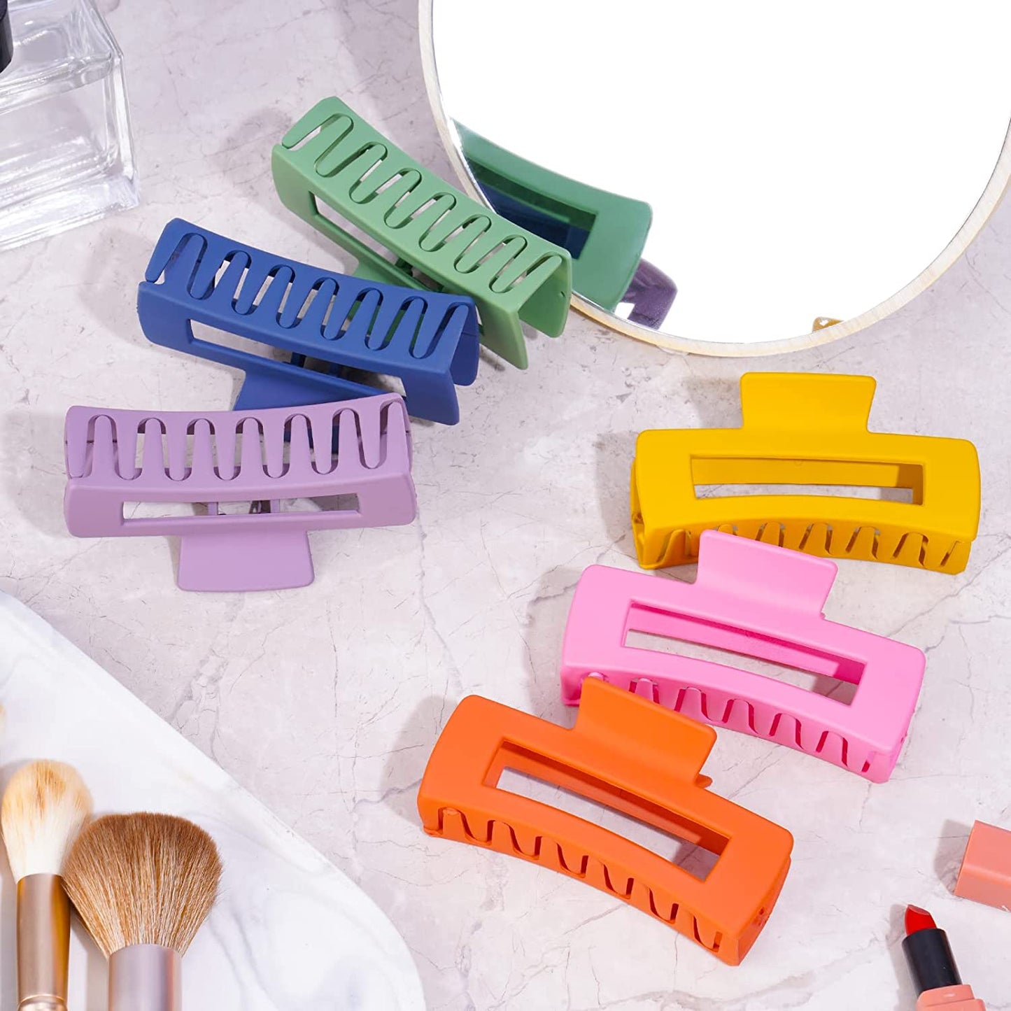 Hair Claw Clips 2 Style Banana Hair Cutout Claw Clip 12-Pack Non-Slip Hair Clamp