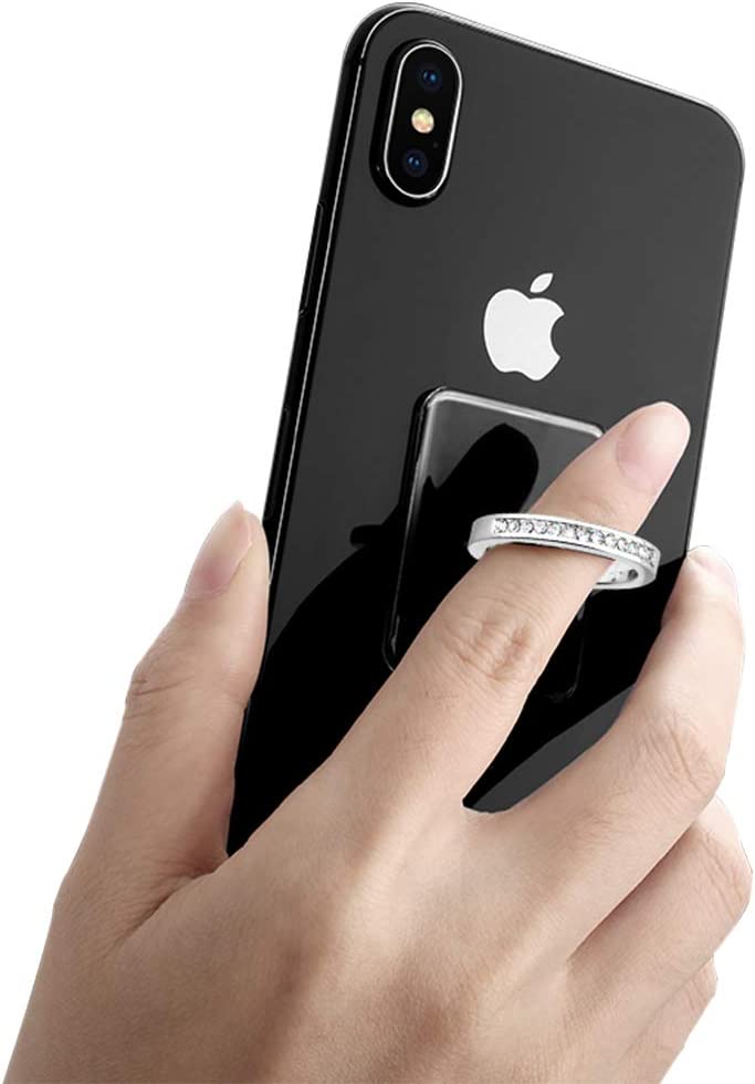 Transparent Cell Phone Ring Diamond 3PCS Clear Ring Holder Stand Car Mount Hook