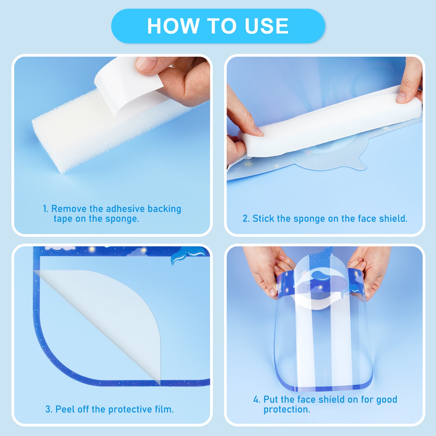 70-Pack Adult Size Disposable Protective Individually Package 5 Colors