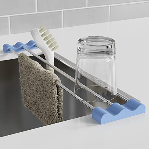 Dish Rag Holder Expandable Telescopic Brush Storage Over Sink Bottle Drying Rack