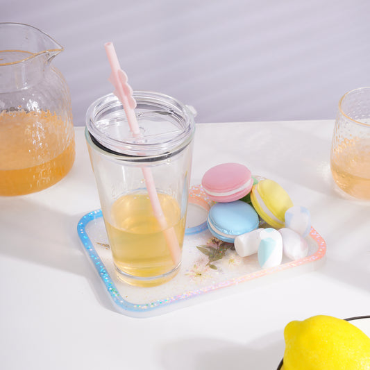 Serving Tray Epoxy Resin Silicone Mold Kit, Breakfast Tray with Edges and Cup