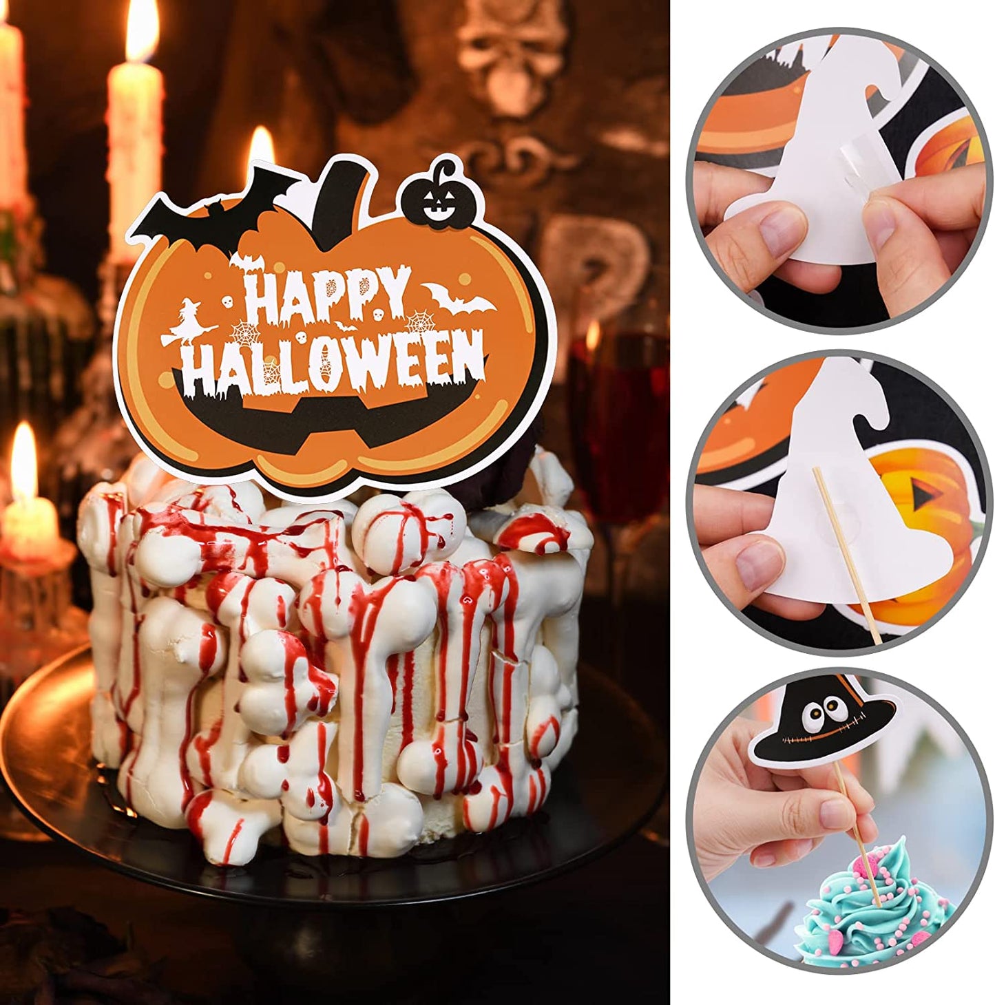 32PCS Halloween Decoration Balloons Party Supply Spooky Bear Scary Creepy Party