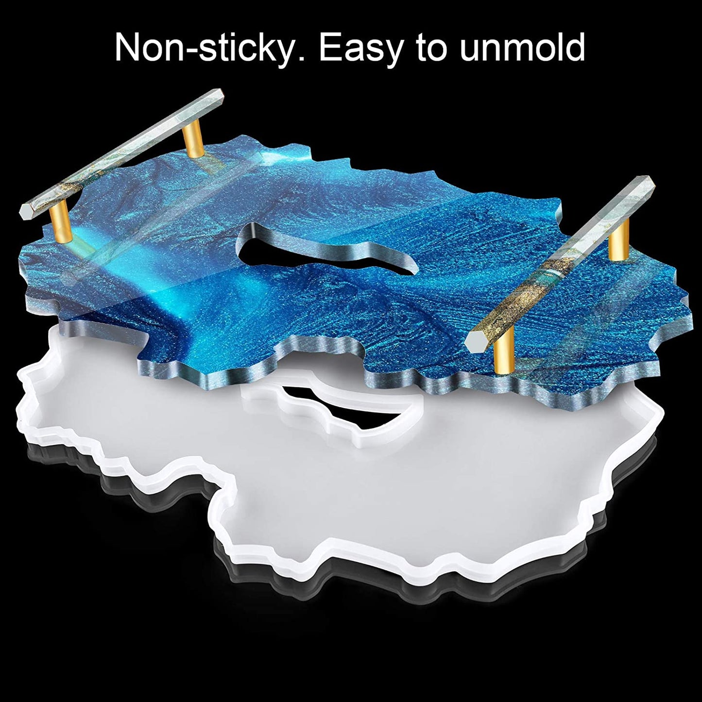 NiArt Epoxy Resin Soft Silicone Mold DIY Casting Craft Irregular Shape Agate