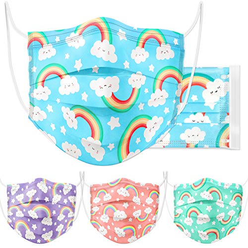 Kids?’ Disposable 60 Pcs Individually Packaged 3-Layer Fabric Elastic Ear Loo