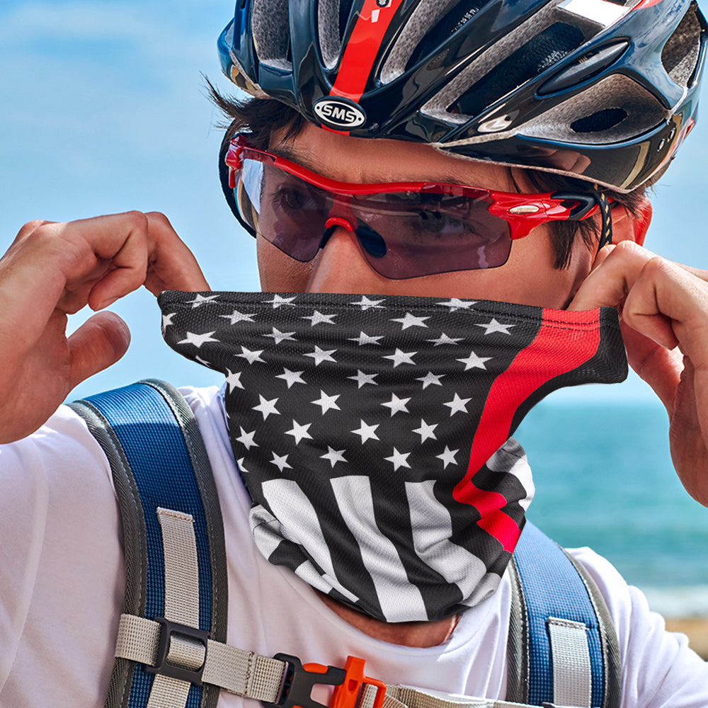 Covering Tube Bandana 2-Pack Adult Size + 20PCS PM2.5 Carbon Filters, Men Women